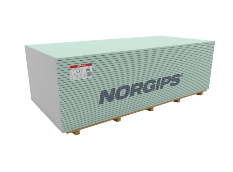 NORGIPS PŁYTA G-K TYP DFH2 (GKFI) 12,5X1200X2000 153,6M2/PAL